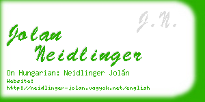 jolan neidlinger business card